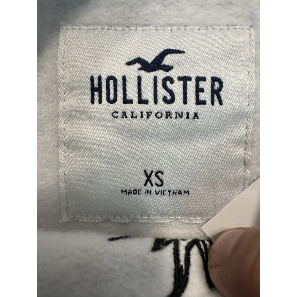 Hollister Womens Sweatshirt XSmall Pink White‎ Blue Jumper Cropped Tie Dye - Picture 2 of 12